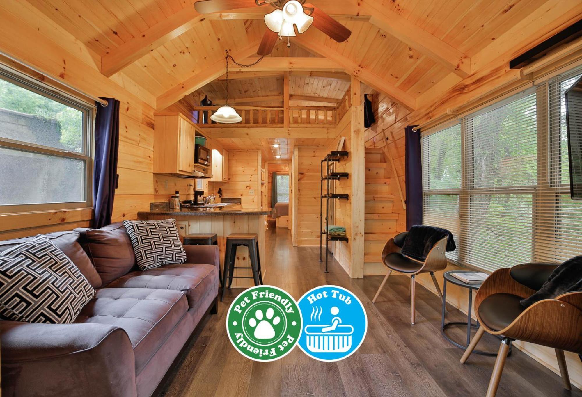 Thomas Cabin Forest Tiny Cabin With Hot Tub 查塔努加 外观 照片